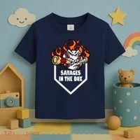 Savages In The Box Baseball Graphic Toddler T-Shirt thumb 3