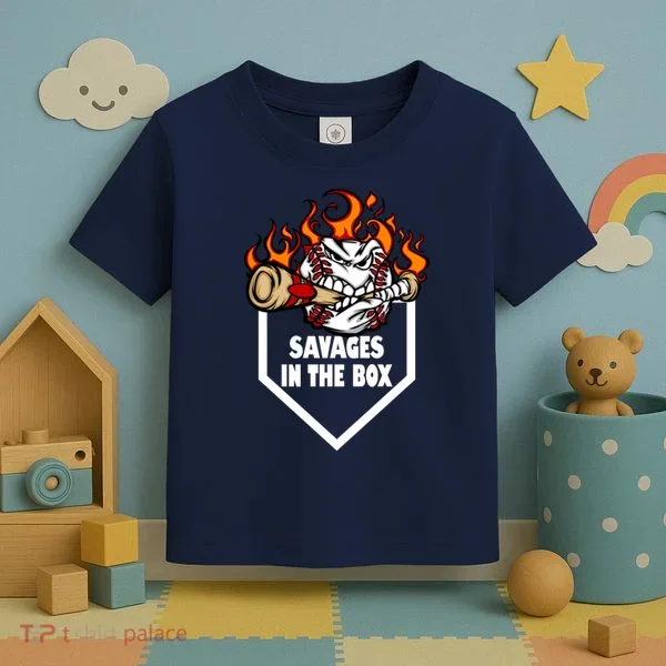 Savages In The Box Baseball Graphic Toddler T-Shirt