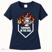 Savages In The Box Baseball Graphic Women's T-Shirt thumb 0