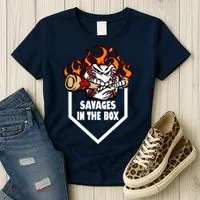 Savages In The Box Baseball Graphic Women's T-Shirt thumb 3
