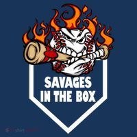 Savages In The Box Baseball Graphic Women's T-Shirt thumb 6