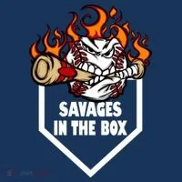 Savages In The Box Baseball Graphic Women's T-Shirt thumb 6