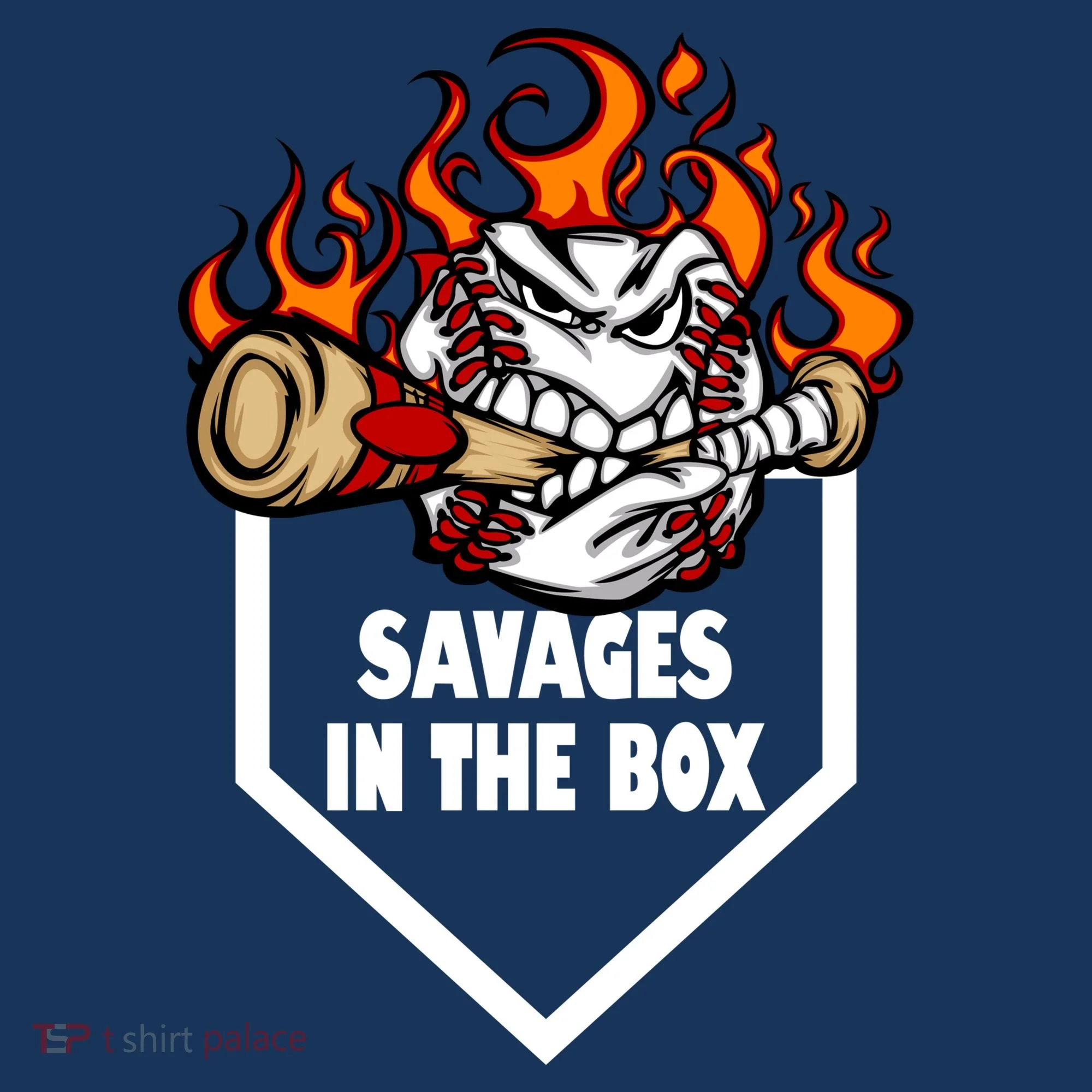 Savages In The Box Baseball Graphic Women's T-Shirt