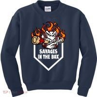 Savages In The Box Baseball Graphic Kids Sweatshirt thumb 0