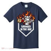 Savages In The Box Baseball Graphic Kids T-Shirt thumb 0