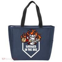 Savages In The Box Baseball Graphic Tote Bag thumb 0