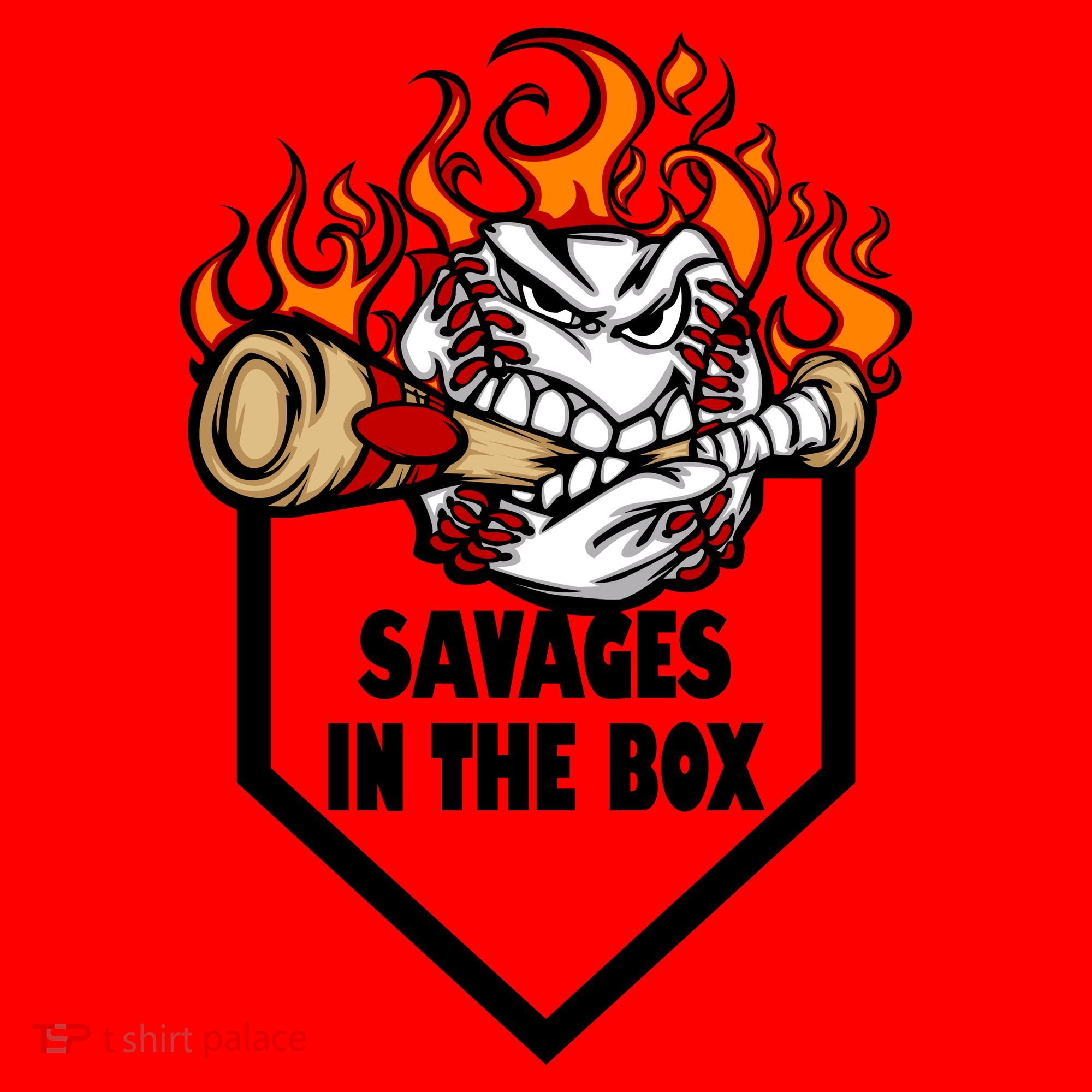 Savages In The Box Baseball Graphic Santa Hat