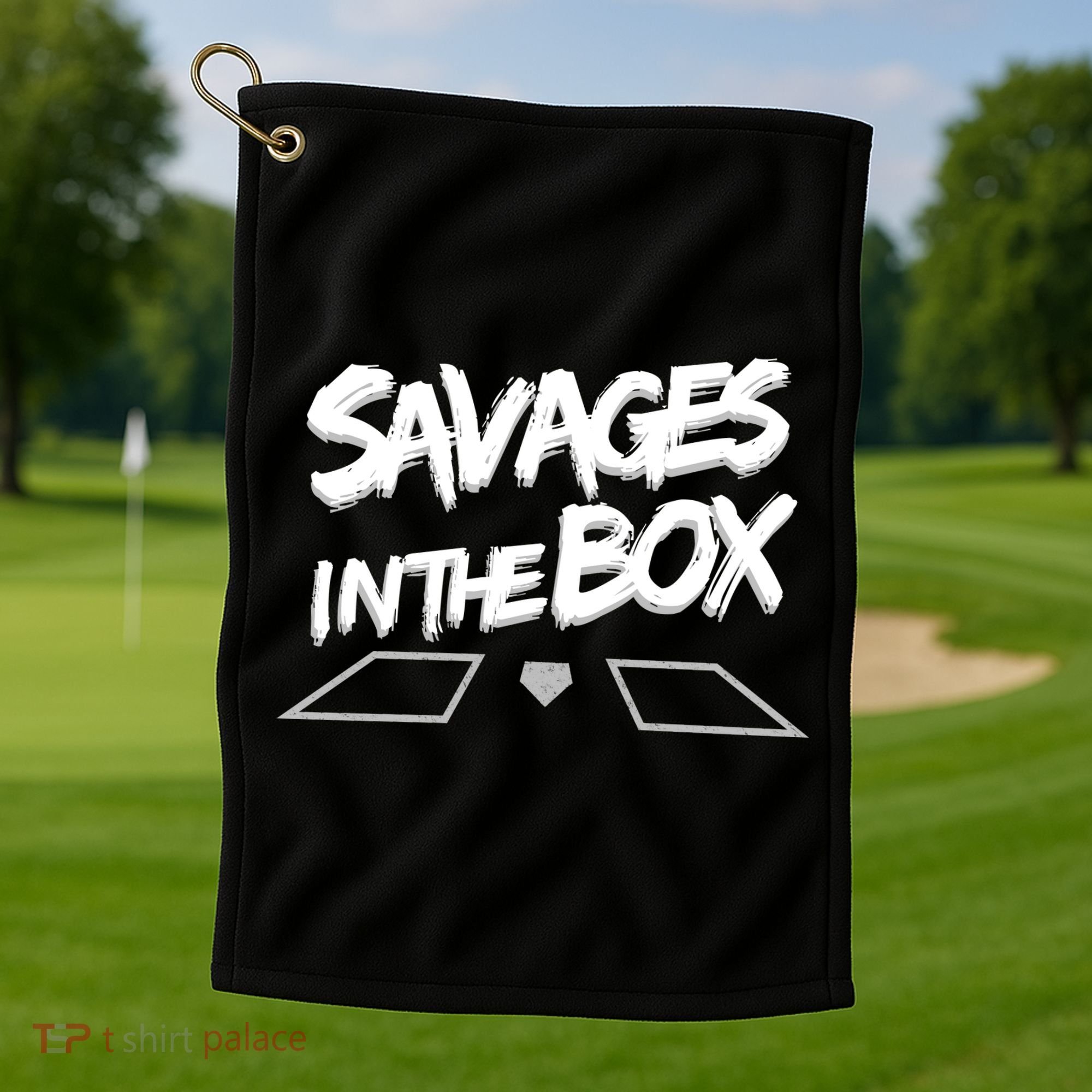 Savages in The Box New York baseball Golf Towel