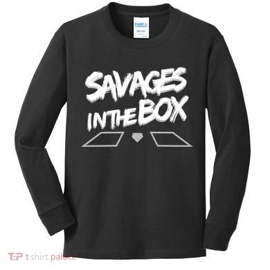 Savages in The Box New York baseball Kids Long Sleeve Shirt