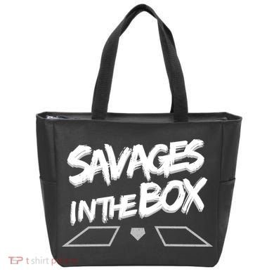 Savages in The Box New York baseball Tote Bag