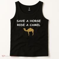 Save A Horse Ride A Camel Funny Tank Top thumb 2