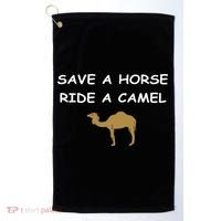 Save A Horse Ride A Camel Funny Golf Towel thumb 0