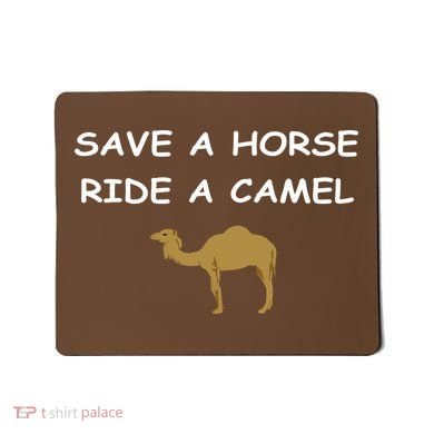 Save A Horse Ride A Camel Funny Mousepad