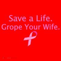Save a Life Grope Your Wife Breast Cancer Santa Hat thumb 1