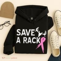 Save A Rack Breast Cancer Ribbon Hoodie thumb 4