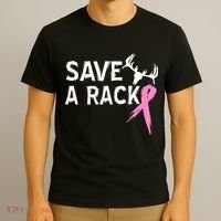 Save A Rack Breast Cancer Ribbon T-Shirt thumb 3