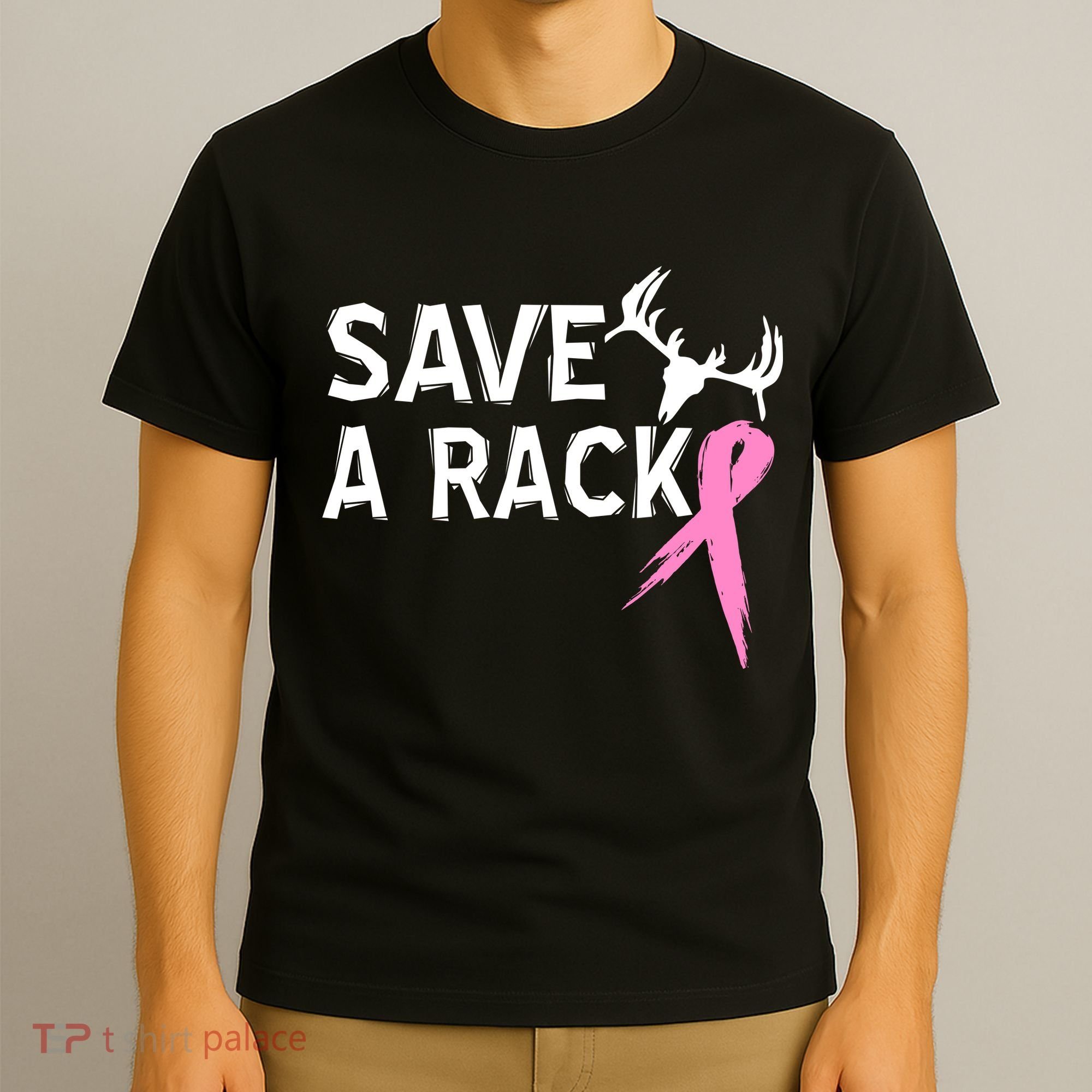 Save A Rack Breast Cancer Ribbon T-Shirt