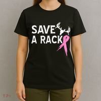 Save A Rack Breast Cancer Ribbon T-Shirt thumb 4