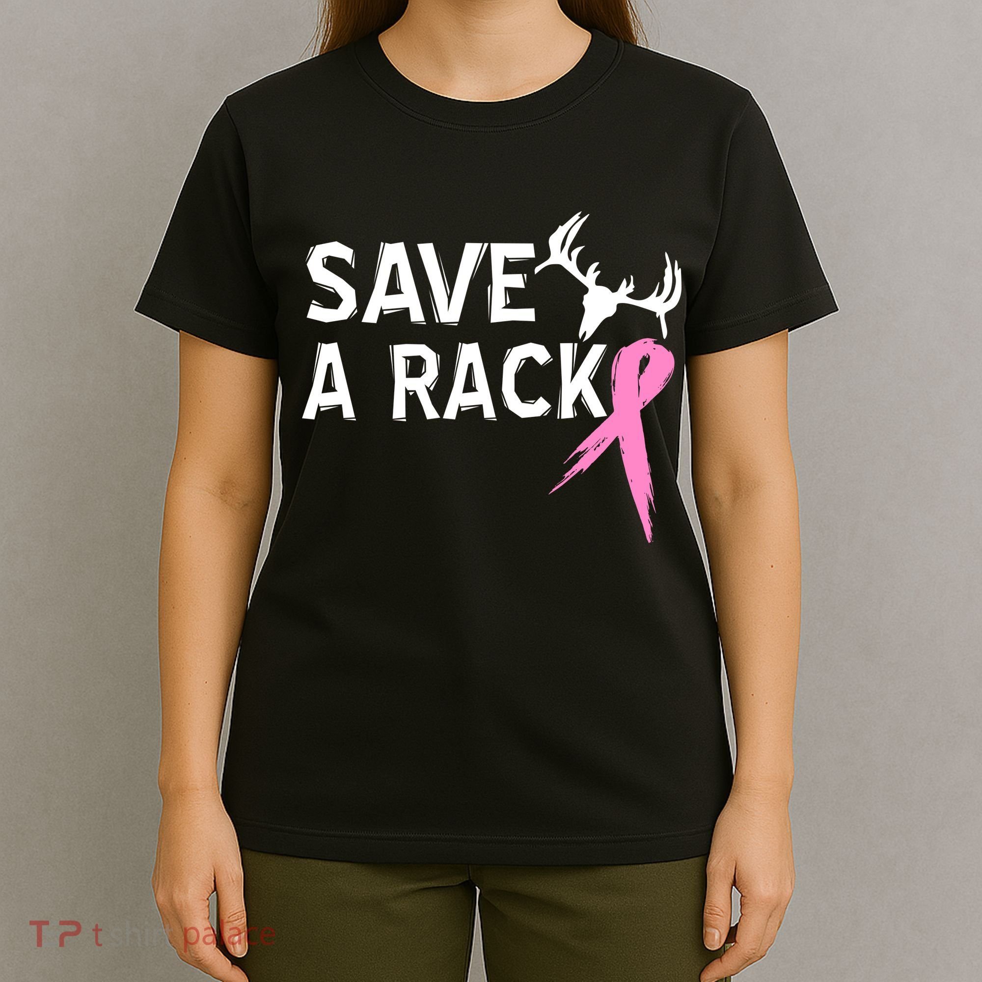 Save A Rack Breast Cancer Ribbon T-Shirt