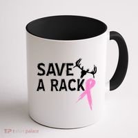 Save A Rack Breast Cancer Ribbon Coffee Mug thumb 1