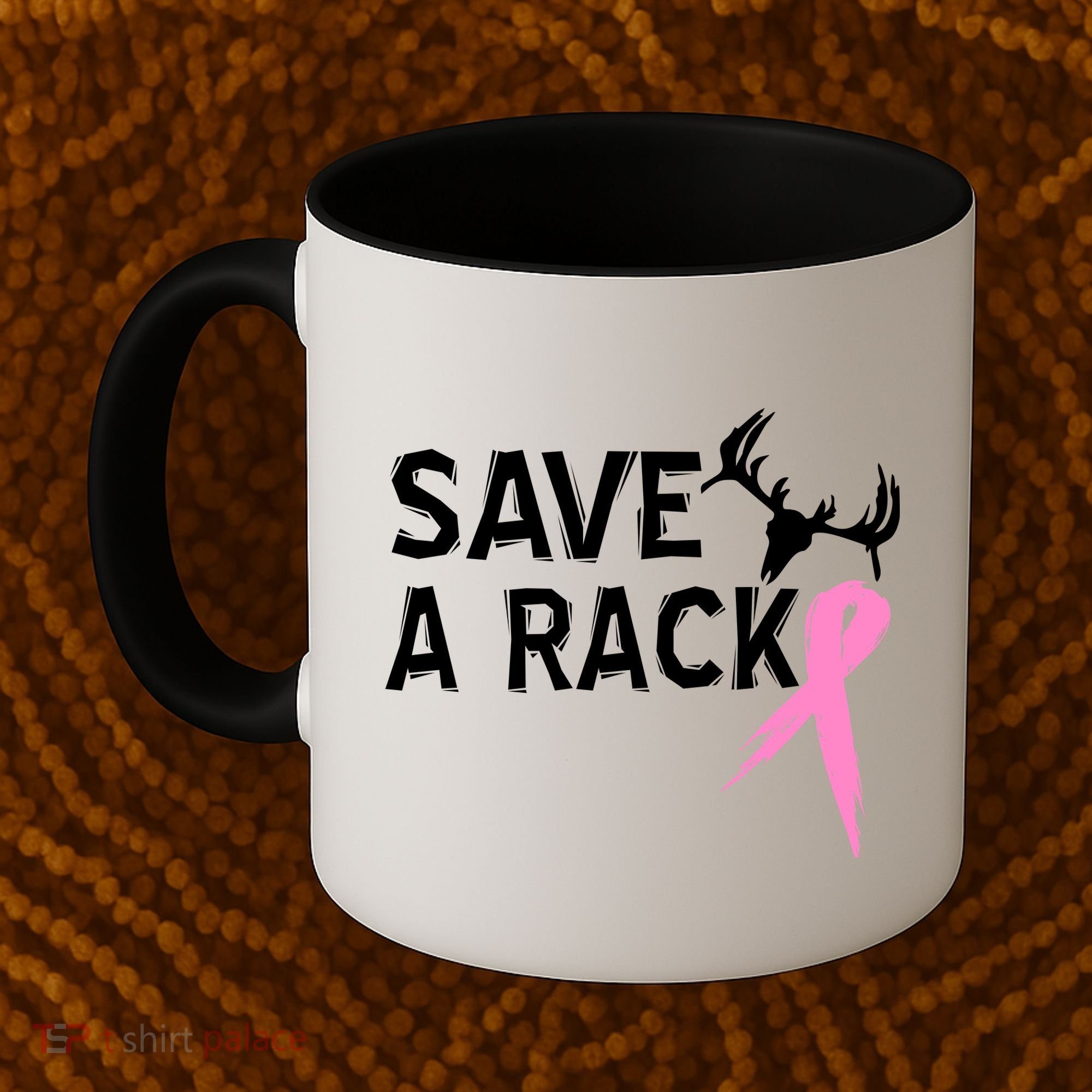 Save A Rack Breast Cancer Ribbon Coffee Mug