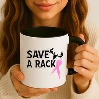 Save A Rack Breast Cancer Ribbon Coffee Mug thumb 3