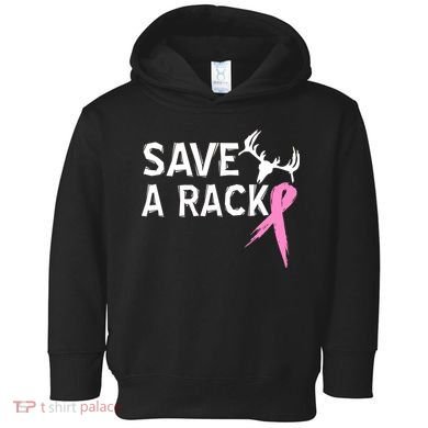 Save A Rack Breast Cancer Ribbon Toddler Hoodie