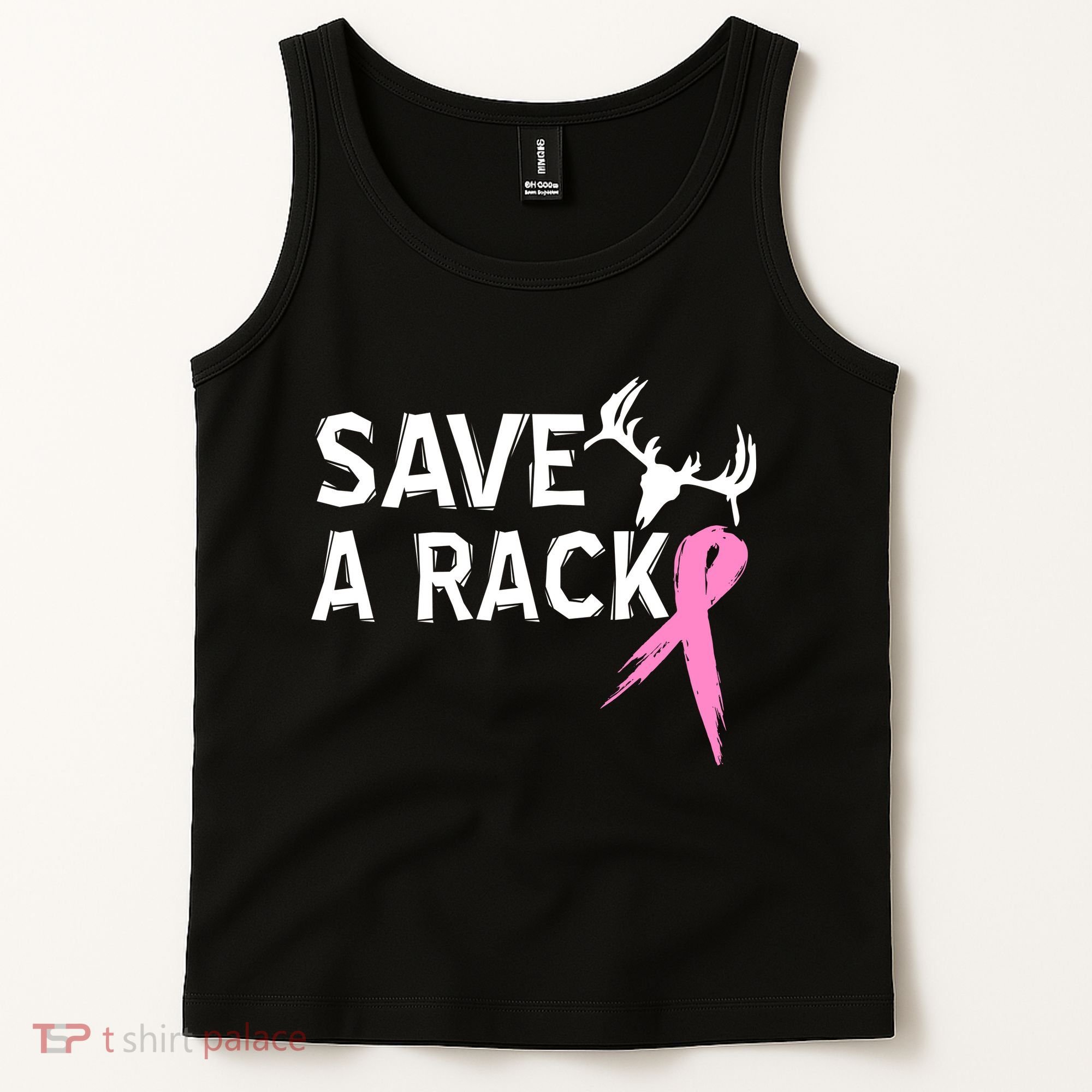 Save A Rack Breast Cancer Ribbon Tank Top