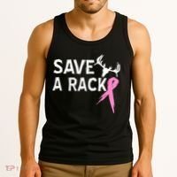 Save A Rack Breast Cancer Ribbon Tank Top thumb 3