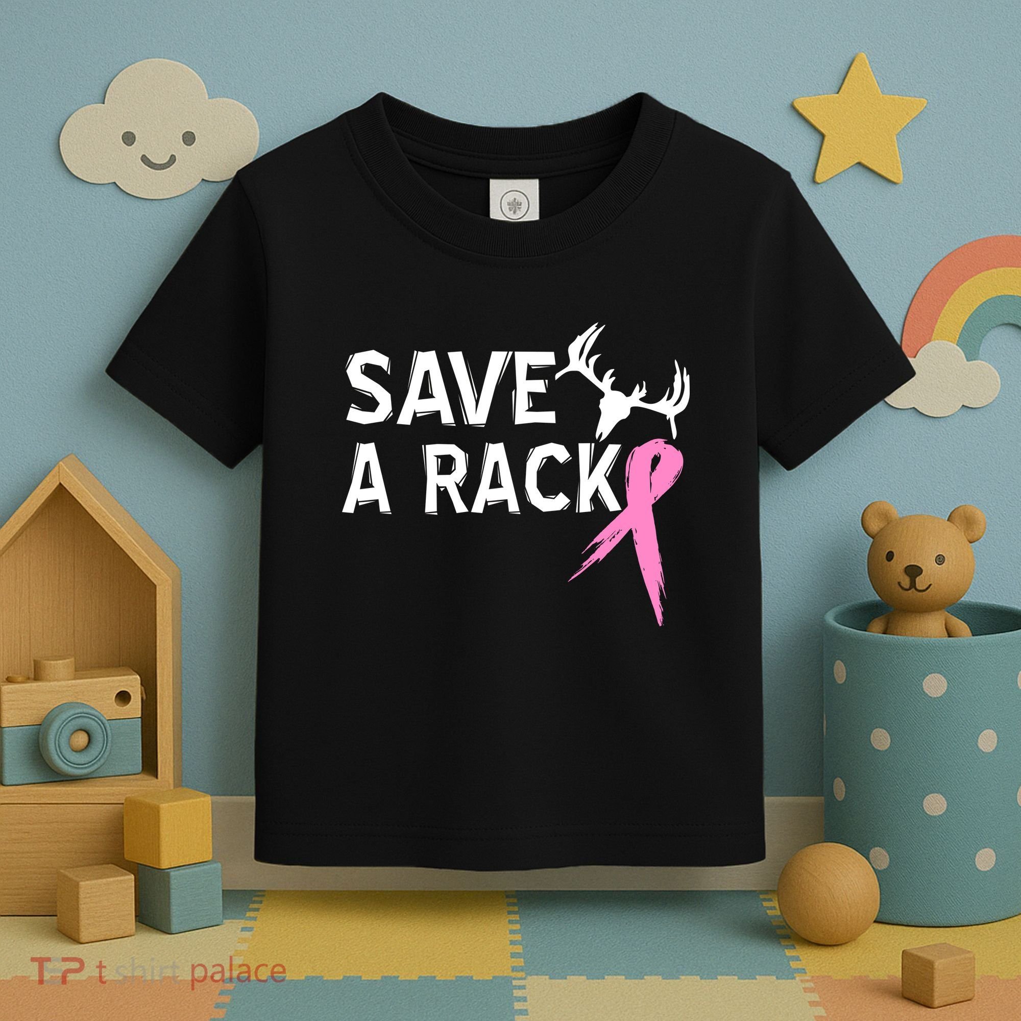 Save A Rack Breast Cancer Ribbon Toddler T-Shirt