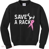 Save A Rack Breast Cancer Ribbon Kids Sweatshirt thumb 0
