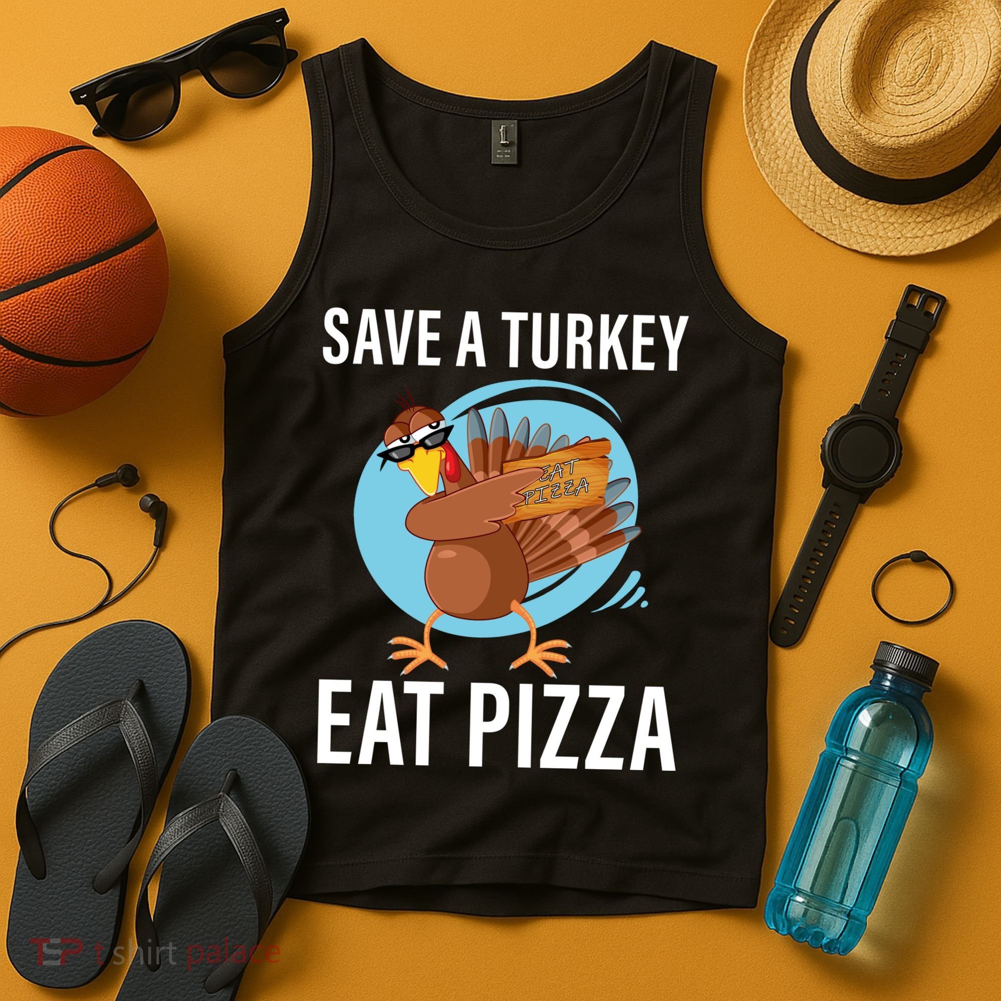 Save A Turkey Eat A Pizza Tank Top