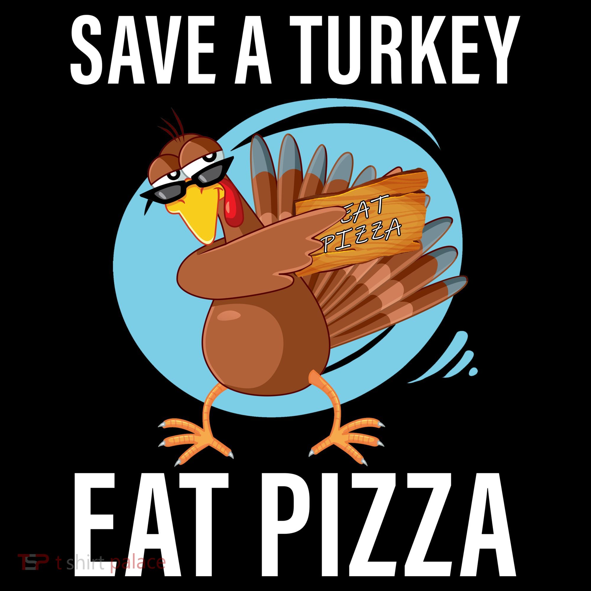 Save A Turkey Eat A Pizza Kids Long Sleeve Shirt