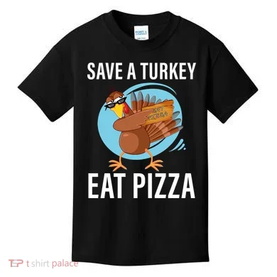 Save A Turkey Eat A Pizza Kids T-Shirt