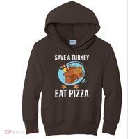Save A Turkey Eat A Pizza Kids Hoodie thumb 0