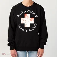 Save A Vampire Donate Blood Women's Sweatshirt thumb 0