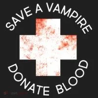 Save A Vampire Donate Blood Women's Sweatshirt thumb 2