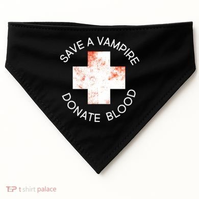 Save A Vampire Donate Blood USA-Made Doggie Bandana