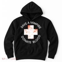 Save A Vampire Donate Blood Hoodie thumb 0