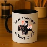 Save A Vampire Donate Blood Coffee Mug thumb 4