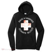 Save A Vampire Donate Blood Women's Hoodie thumb 0