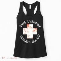 Save A Vampire Donate Blood Women's Tank Top thumb 0