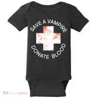 Save A Vampire Donate Blood Baby Bodysuit thumb 0