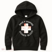 Save A Vampire Donate Blood Kids Hoodie thumb 0