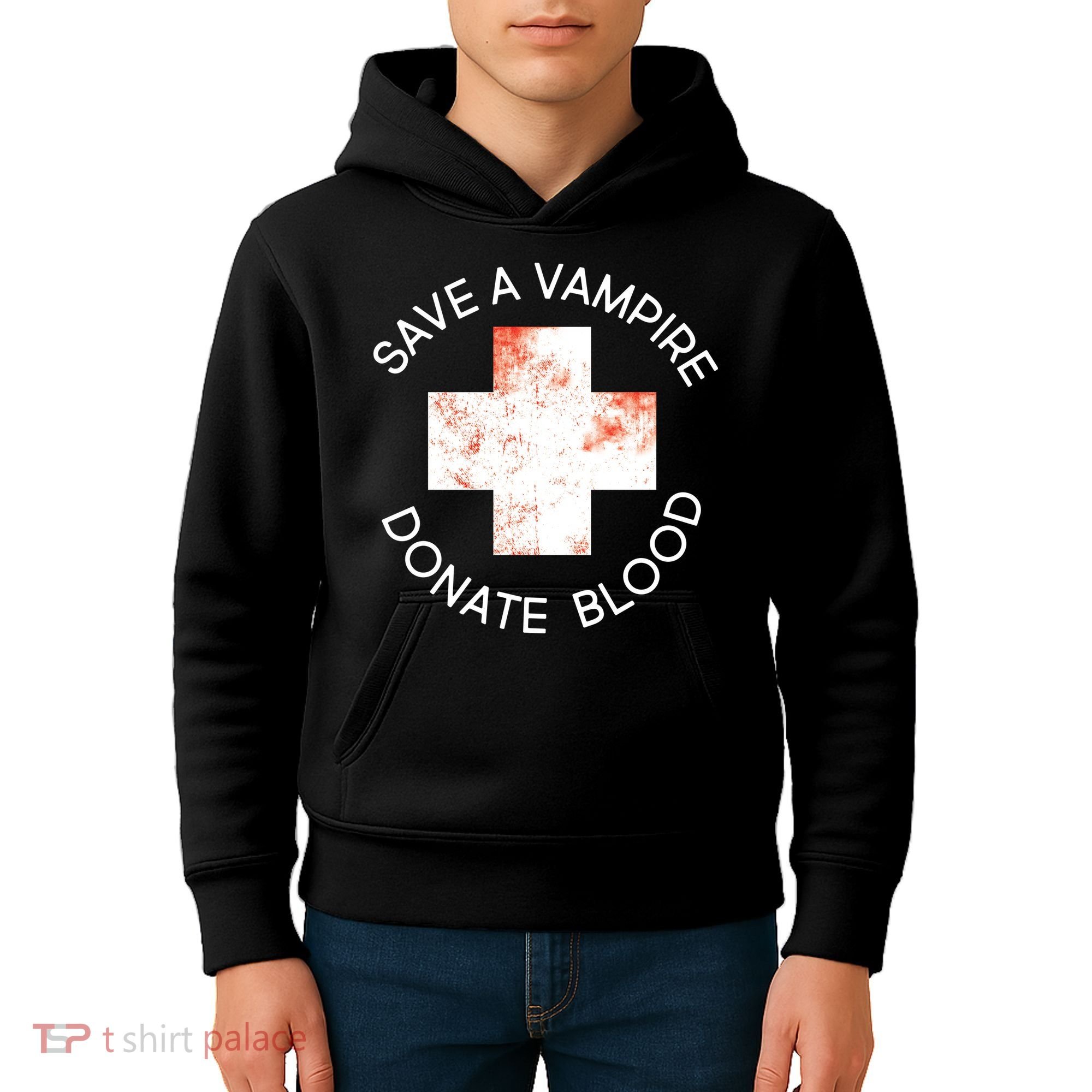 Save A Vampire Donate Blood Kids Hoodie