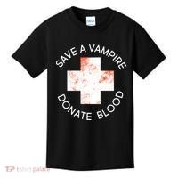 Save A Vampire Donate Blood Kids T-Shirt thumb 0