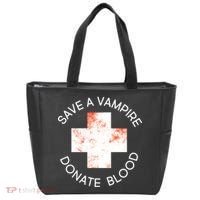 Save A Vampire Donate Blood Tote Bag thumb 0