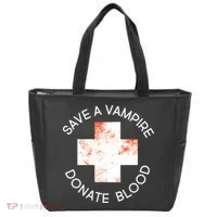 Save A Vampire Donate Blood Tote Bag thumb 0