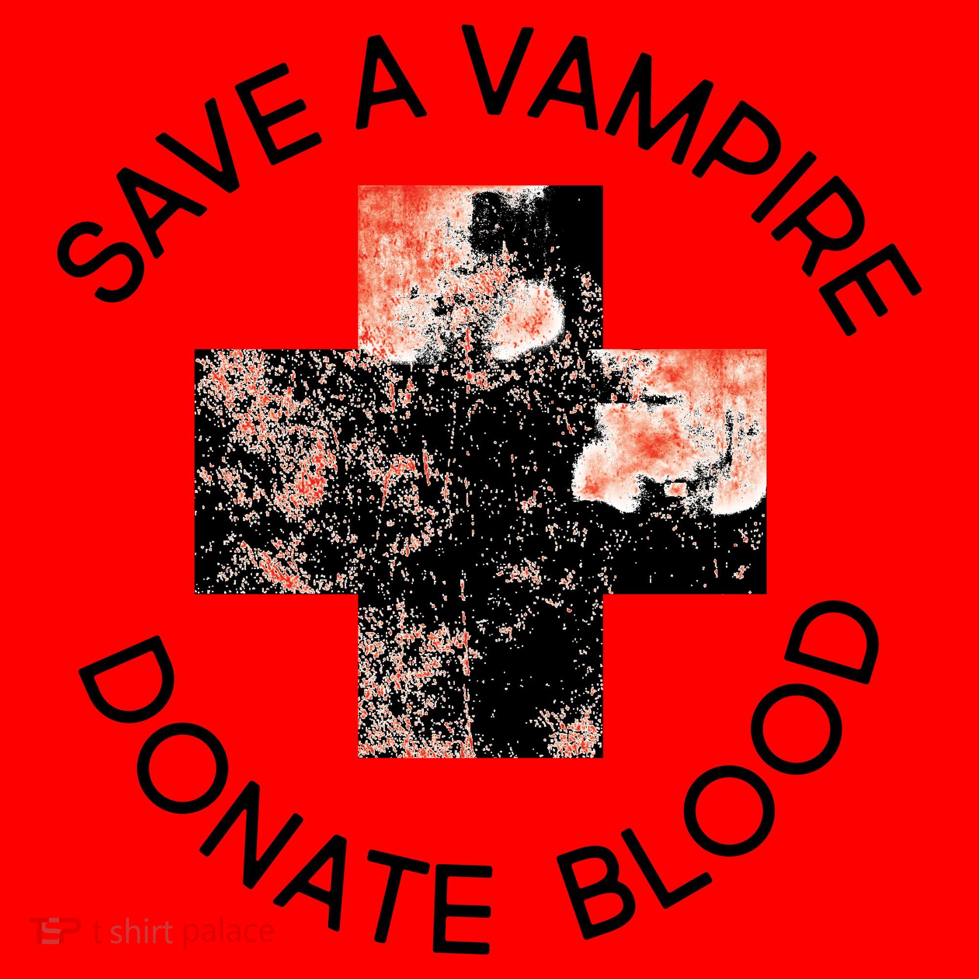 Save A Vampire Donate Blood Santa Hat