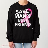 Save Man's Best Friend Breast Cancer Ribbon Women's Sweatshirt thumb 0